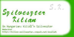 szilveszter kilian business card